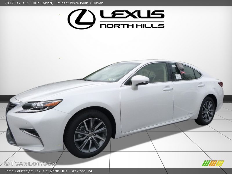 Eminent White Pearl / Flaxen 2017 Lexus ES 300h Hybrid