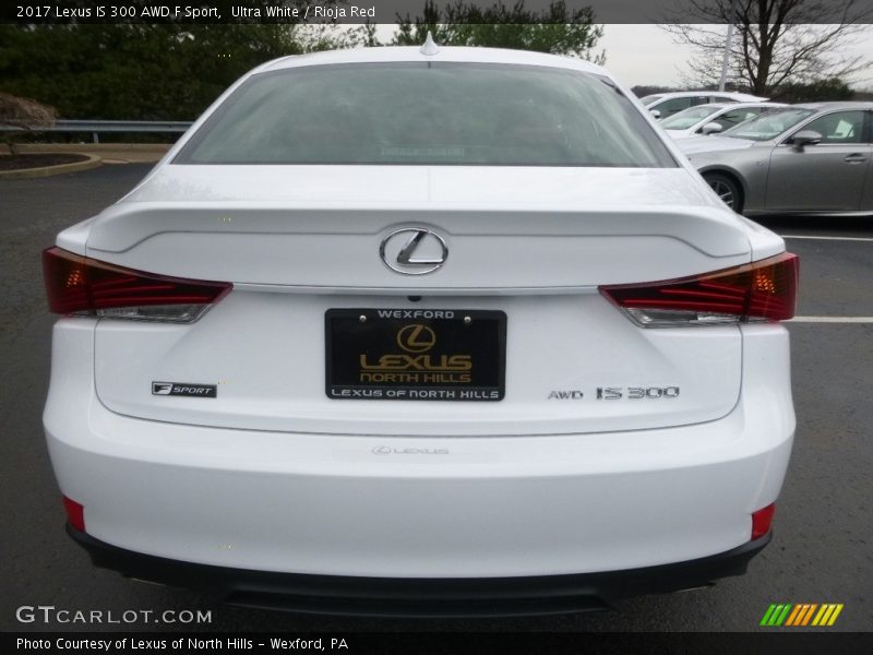 Ultra White / Rioja Red 2017 Lexus IS 300 AWD F Sport