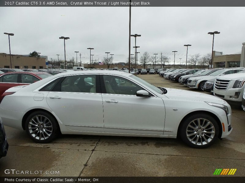 Crystal White Tricoat / Light Neutral/Jet Black 2017 Cadillac CT6 3.6 AWD Sedan