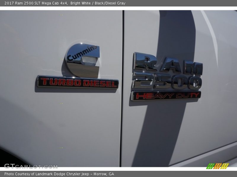 Bright White / Black/Diesel Gray 2017 Ram 2500 SLT Mega Cab 4x4