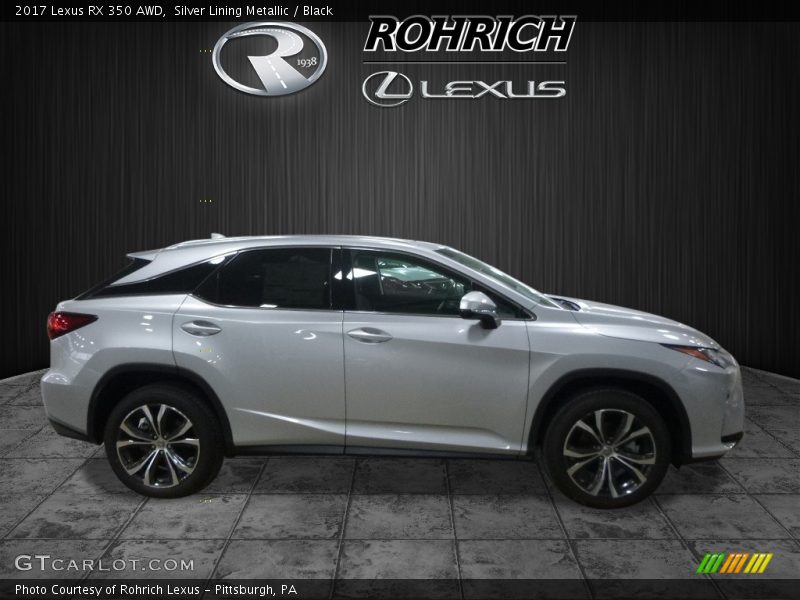 Silver Lining Metallic / Black 2017 Lexus RX 350 AWD