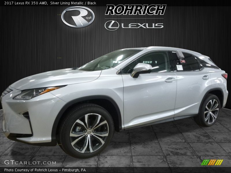 Silver Lining Metallic / Black 2017 Lexus RX 350 AWD