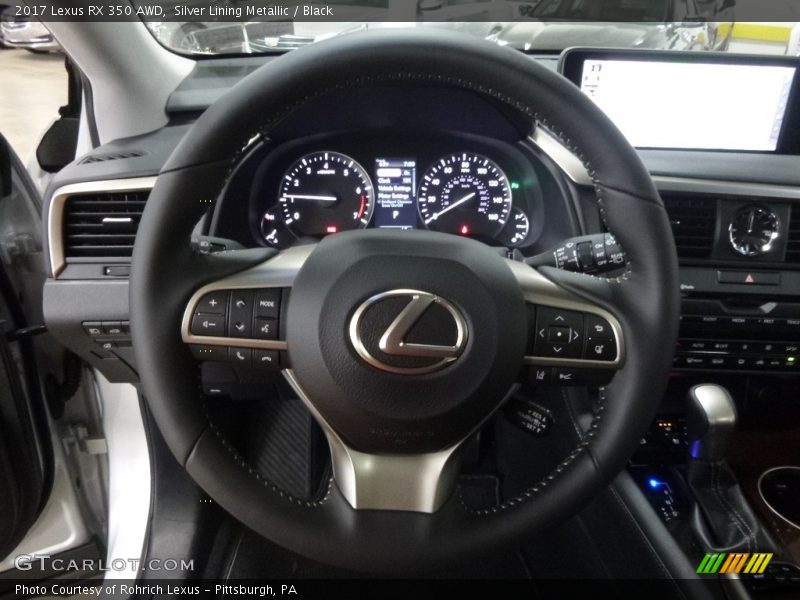 Silver Lining Metallic / Black 2017 Lexus RX 350 AWD