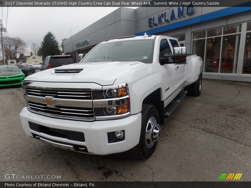 Summit White / High Country Saddle 2017 Chevrolet Silverado 3500HD High Country Crew Cab Dual Rear Wheel 4x4