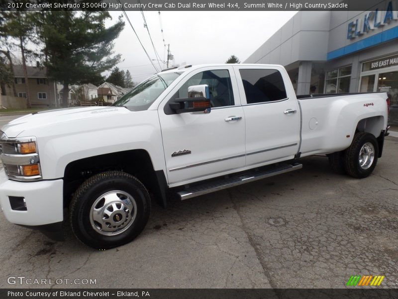 Summit White / High Country Saddle 2017 Chevrolet Silverado 3500HD High Country Crew Cab Dual Rear Wheel 4x4