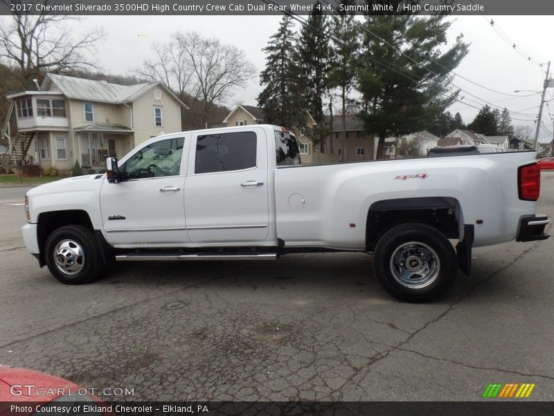 Summit White / High Country Saddle 2017 Chevrolet Silverado 3500HD High Country Crew Cab Dual Rear Wheel 4x4