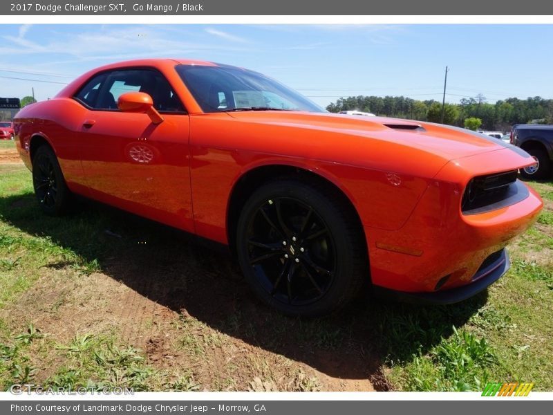 Go Mango / Black 2017 Dodge Challenger SXT