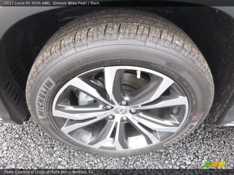 Eminent White Pearl / Black 2017 Lexus RX 450h AWD
