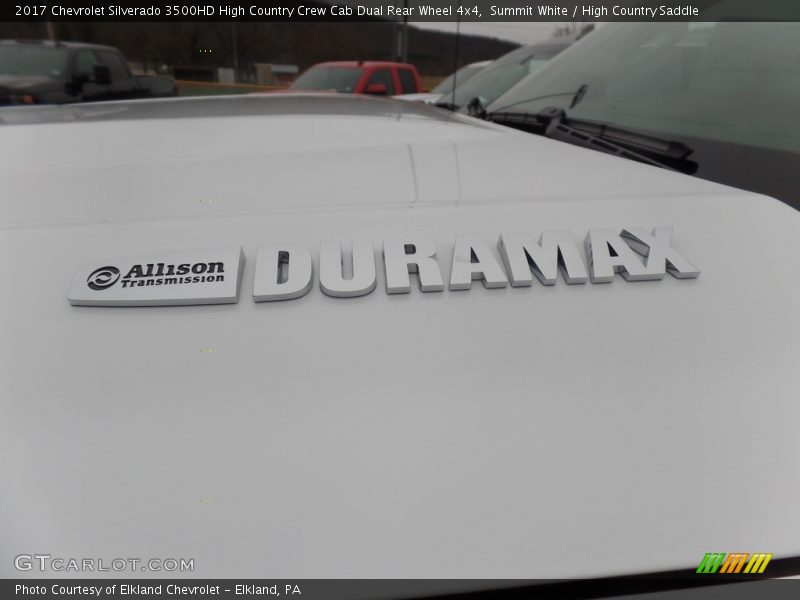 Summit White / High Country Saddle 2017 Chevrolet Silverado 3500HD High Country Crew Cab Dual Rear Wheel 4x4