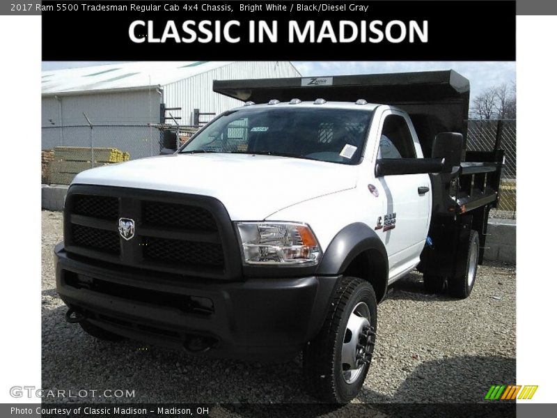 Bright White / Black/Diesel Gray 2017 Ram 5500 Tradesman Regular Cab 4x4 Chassis