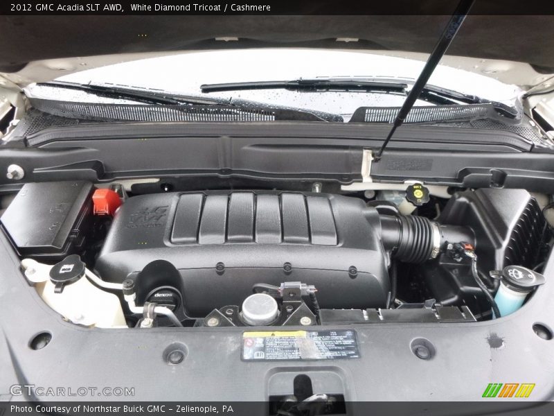 White Diamond Tricoat / Cashmere 2012 GMC Acadia SLT AWD