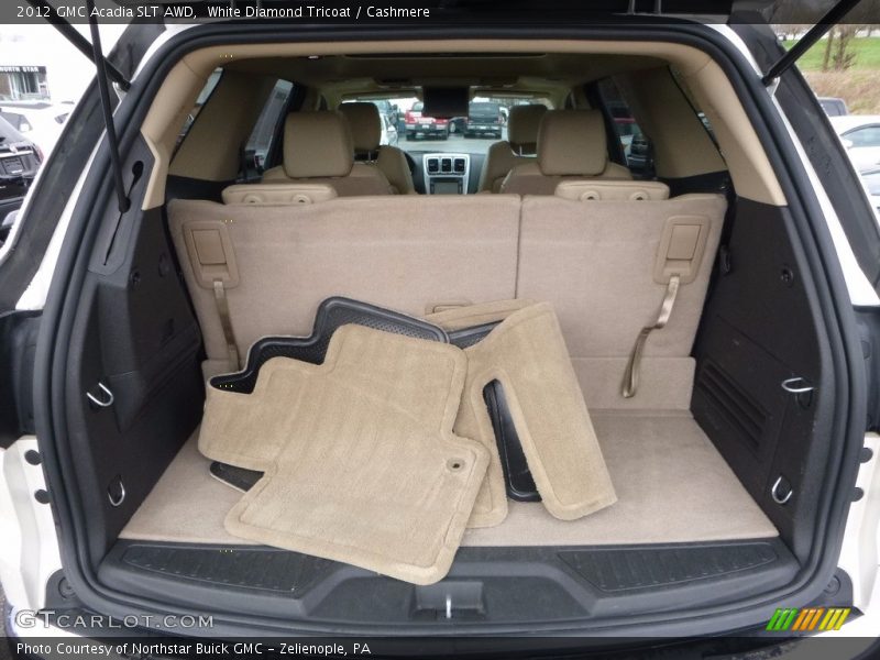 White Diamond Tricoat / Cashmere 2012 GMC Acadia SLT AWD