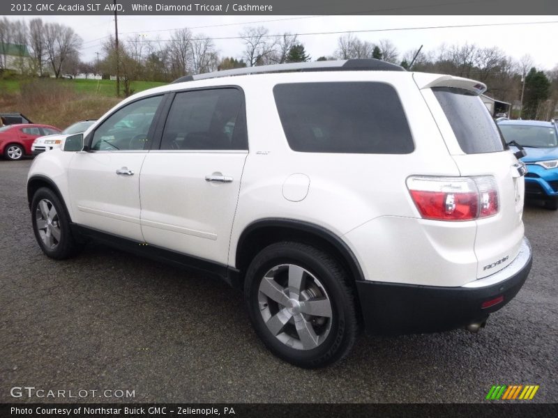 White Diamond Tricoat / Cashmere 2012 GMC Acadia SLT AWD