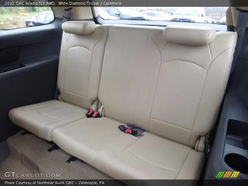 White Diamond Tricoat / Cashmere 2012 GMC Acadia SLT AWD