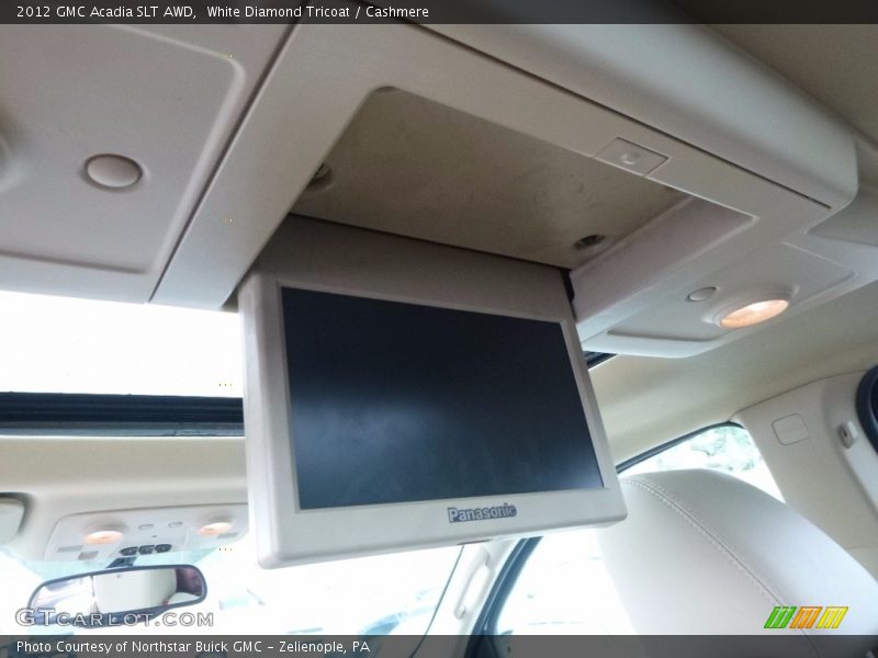 White Diamond Tricoat / Cashmere 2012 GMC Acadia SLT AWD