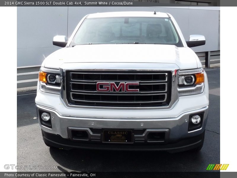 Summit White / Cocoa/Dune 2014 GMC Sierra 1500 SLT Double Cab 4x4
