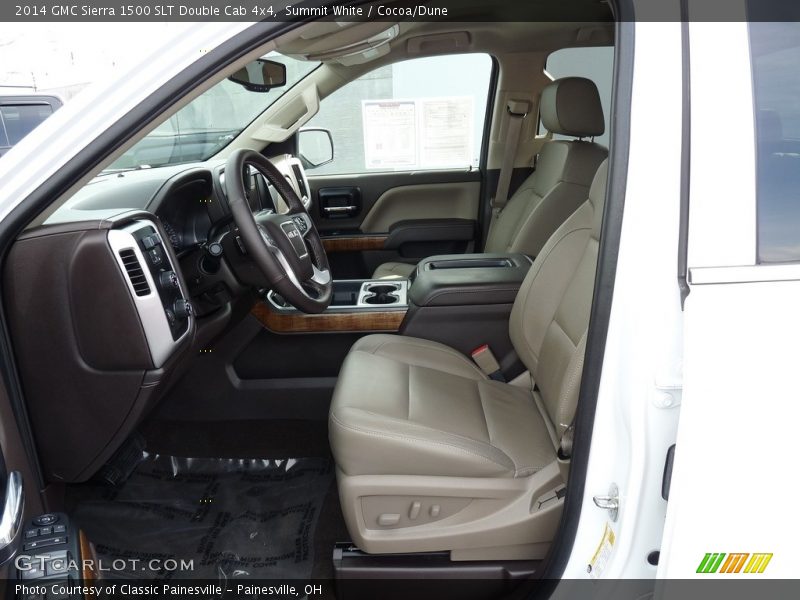 Summit White / Cocoa/Dune 2014 GMC Sierra 1500 SLT Double Cab 4x4