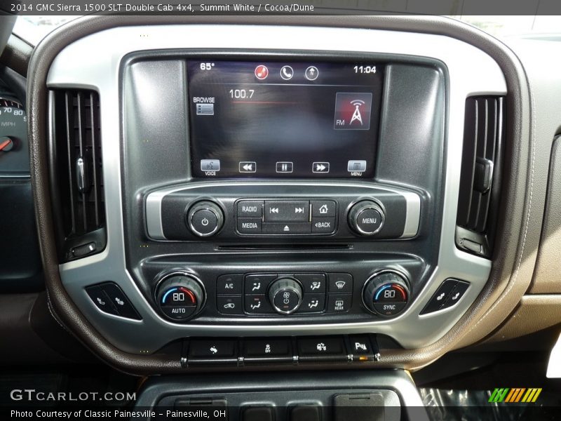 Summit White / Cocoa/Dune 2014 GMC Sierra 1500 SLT Double Cab 4x4