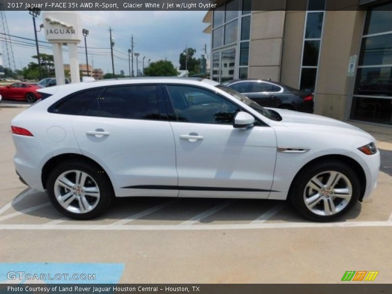 Glacier White / Jet w/Light Oyster 2017 Jaguar F-PACE 35t AWD R-Sport