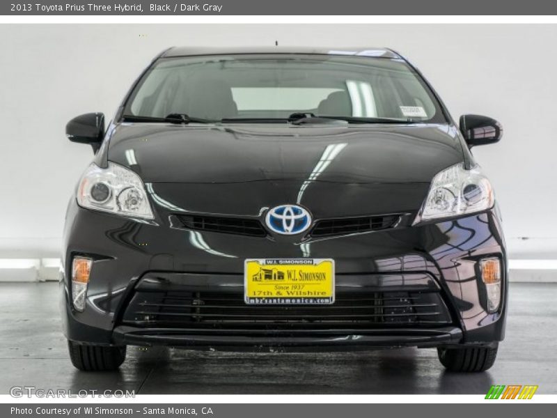 Black / Dark Gray 2013 Toyota Prius Three Hybrid