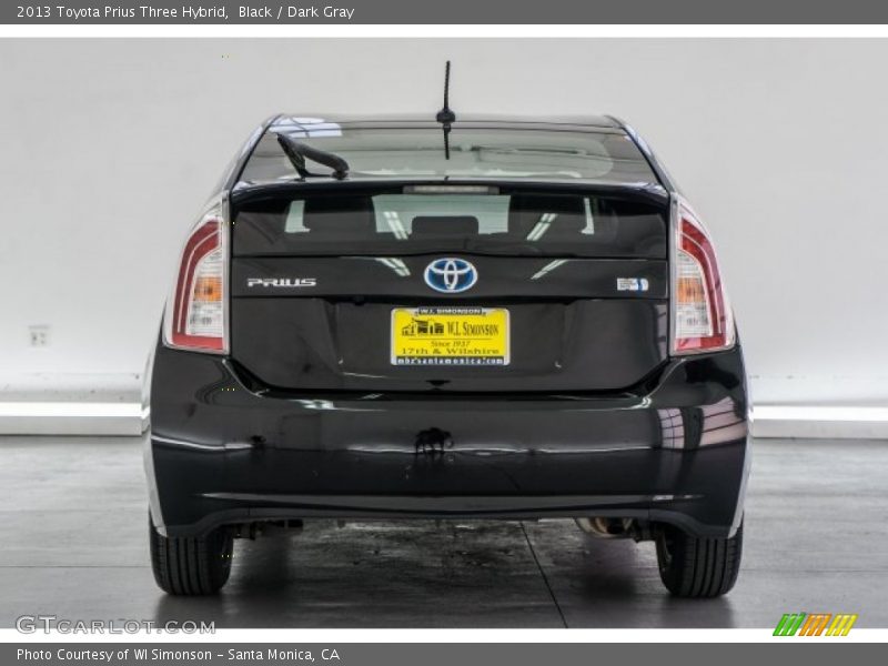 Black / Dark Gray 2013 Toyota Prius Three Hybrid