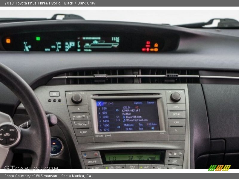 Black / Dark Gray 2013 Toyota Prius Three Hybrid