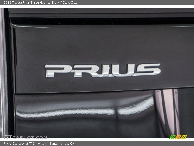 Black / Dark Gray 2013 Toyota Prius Three Hybrid