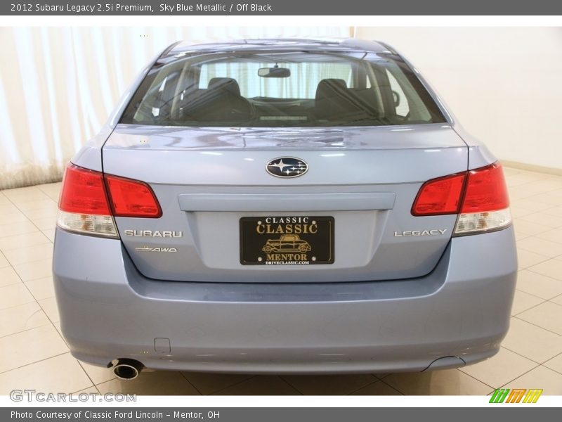 Sky Blue Metallic / Off Black 2012 Subaru Legacy 2.5i Premium