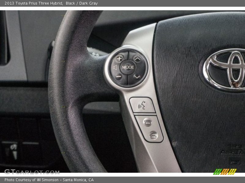 Black / Dark Gray 2013 Toyota Prius Three Hybrid