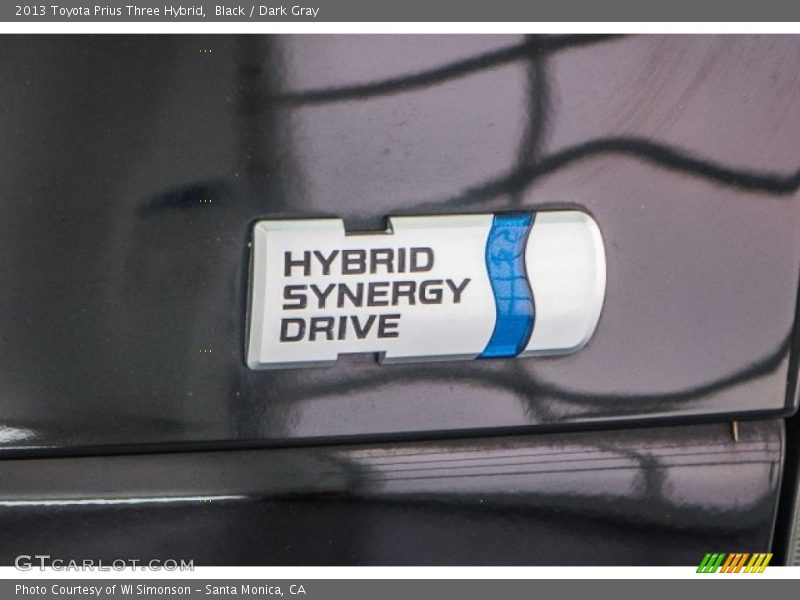 Black / Dark Gray 2013 Toyota Prius Three Hybrid