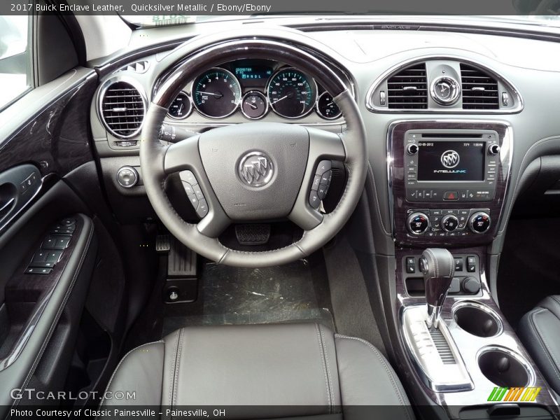 Quicksilver Metallic / Ebony/Ebony 2017 Buick Enclave Leather