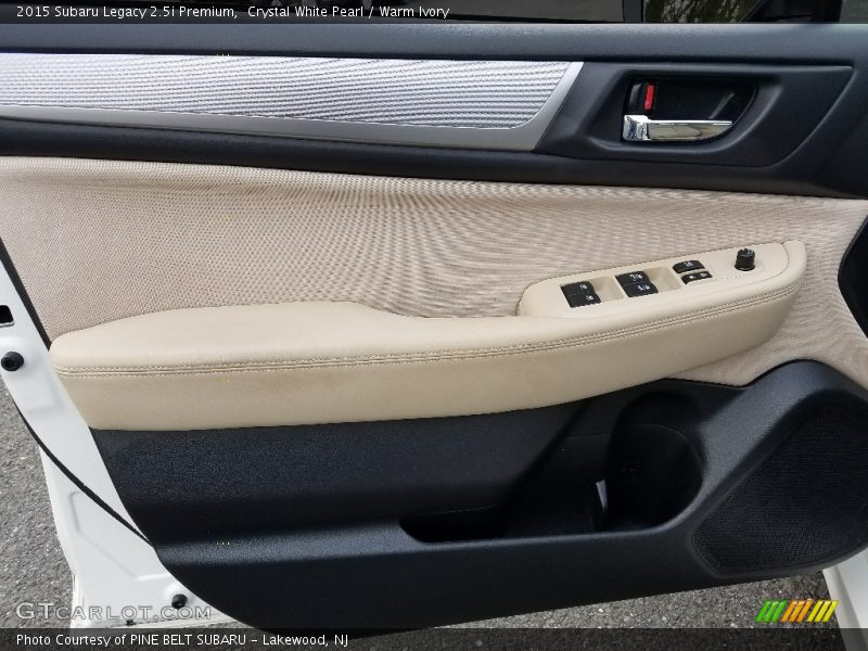 Crystal White Pearl / Warm Ivory 2015 Subaru Legacy 2.5i Premium