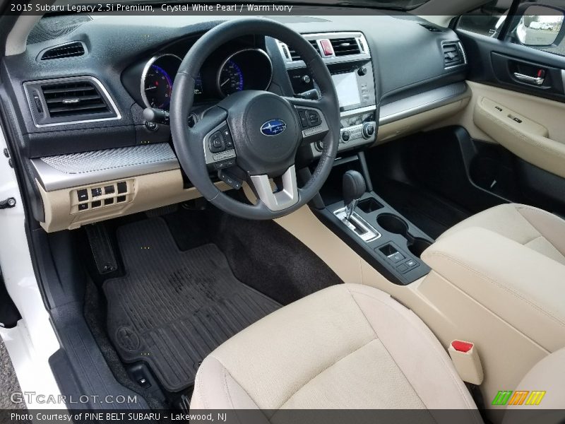 Crystal White Pearl / Warm Ivory 2015 Subaru Legacy 2.5i Premium