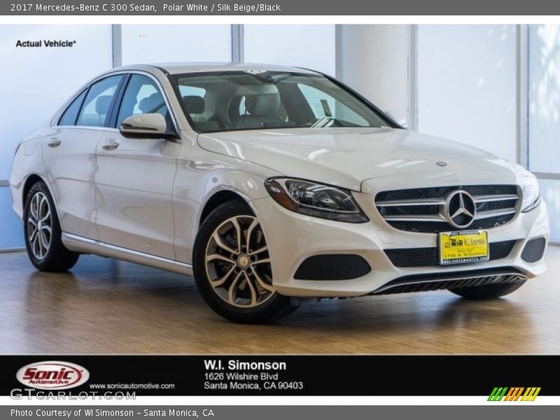 Polar White / Silk Beige/Black 2017 Mercedes-Benz C 300 Sedan