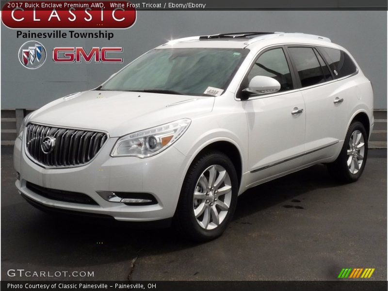 White Frost Tricoat / Ebony/Ebony 2017 Buick Enclave Premium AWD
