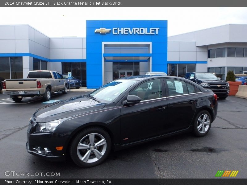 Black Granite Metallic / Jet Black/Brick 2014 Chevrolet Cruze LT