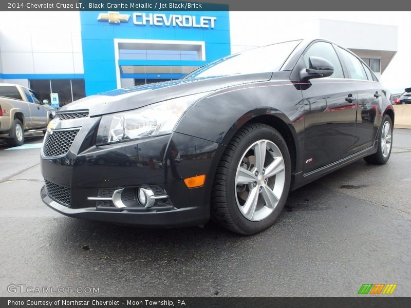Black Granite Metallic / Jet Black/Brick 2014 Chevrolet Cruze LT
