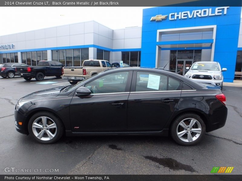 Black Granite Metallic / Jet Black/Brick 2014 Chevrolet Cruze LT