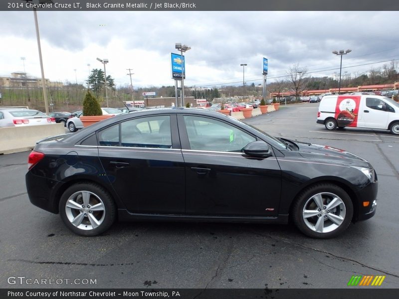 Black Granite Metallic / Jet Black/Brick 2014 Chevrolet Cruze LT