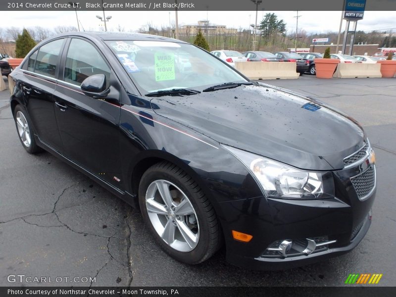 Black Granite Metallic / Jet Black/Brick 2014 Chevrolet Cruze LT