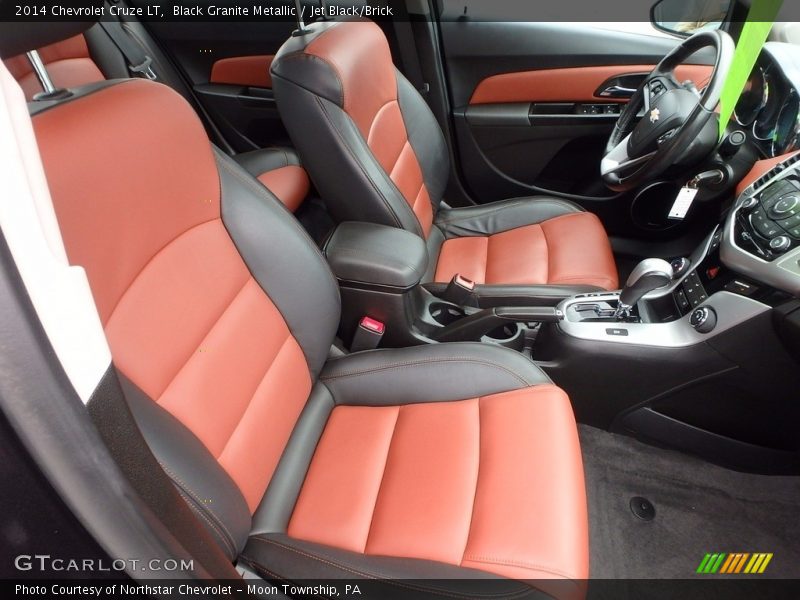 Black Granite Metallic / Jet Black/Brick 2014 Chevrolet Cruze LT