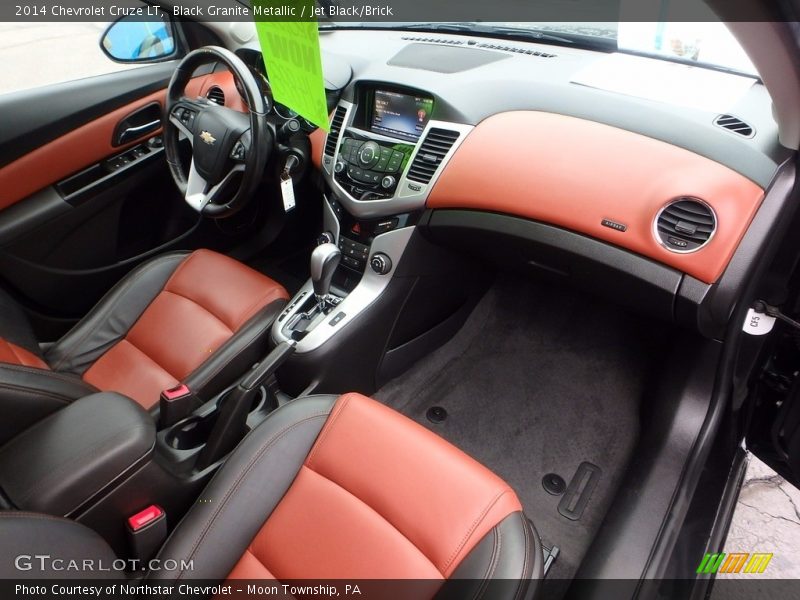 Black Granite Metallic / Jet Black/Brick 2014 Chevrolet Cruze LT