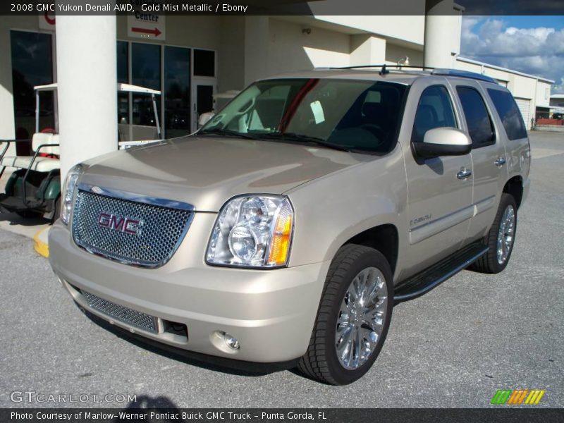 Gold Mist Metallic / Ebony 2008 GMC Yukon Denali AWD