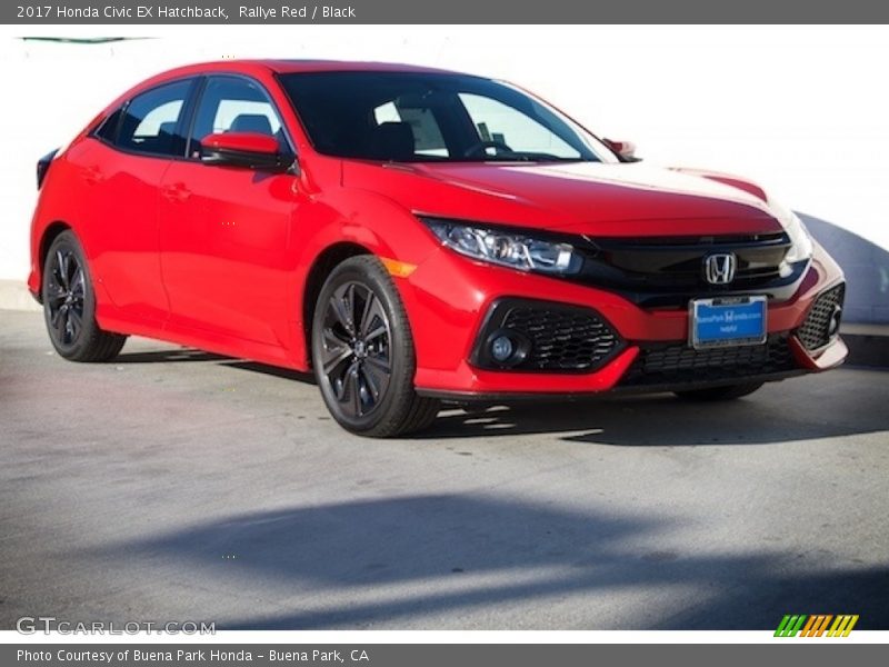 Rallye Red / Black 2017 Honda Civic EX Hatchback