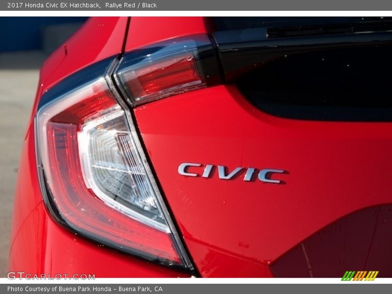 Rallye Red / Black 2017 Honda Civic EX Hatchback