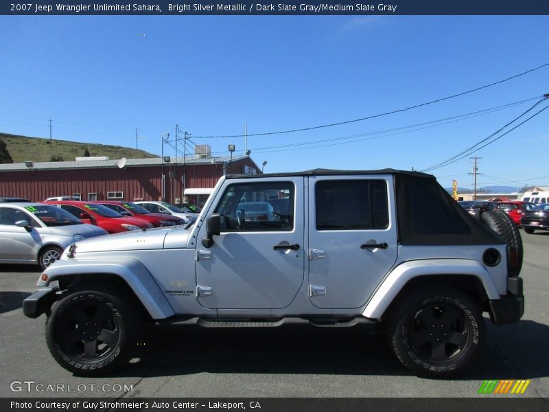 Bright Silver Metallic / Dark Slate Gray/Medium Slate Gray 2007 Jeep Wrangler Unlimited Sahara