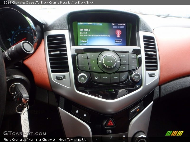 Black Granite Metallic / Jet Black/Brick 2014 Chevrolet Cruze LT