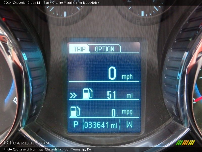 Black Granite Metallic / Jet Black/Brick 2014 Chevrolet Cruze LT