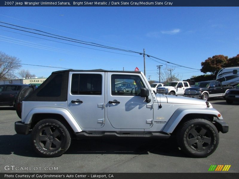 Bright Silver Metallic / Dark Slate Gray/Medium Slate Gray 2007 Jeep Wrangler Unlimited Sahara