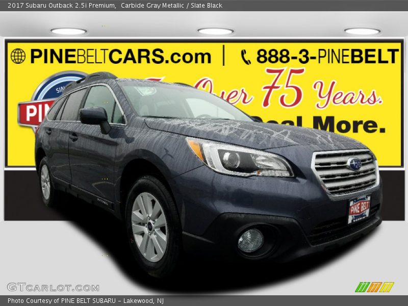 Carbide Gray Metallic / Slate Black 2017 Subaru Outback 2.5i Premium